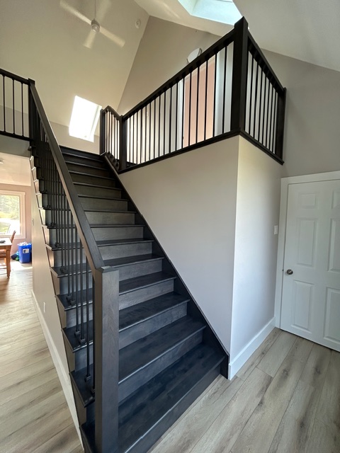 custom stairs built during home renovation project
