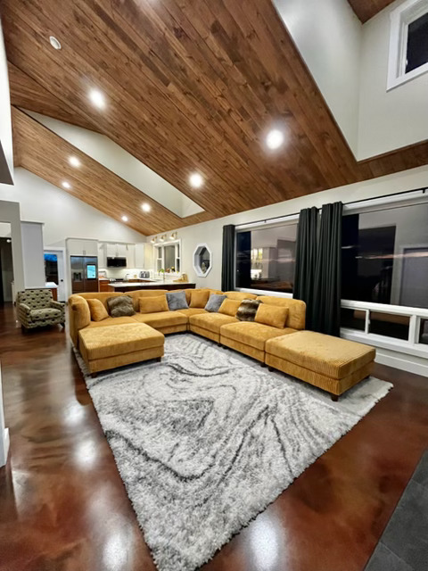 the sitting / living room of a newly finished home. 